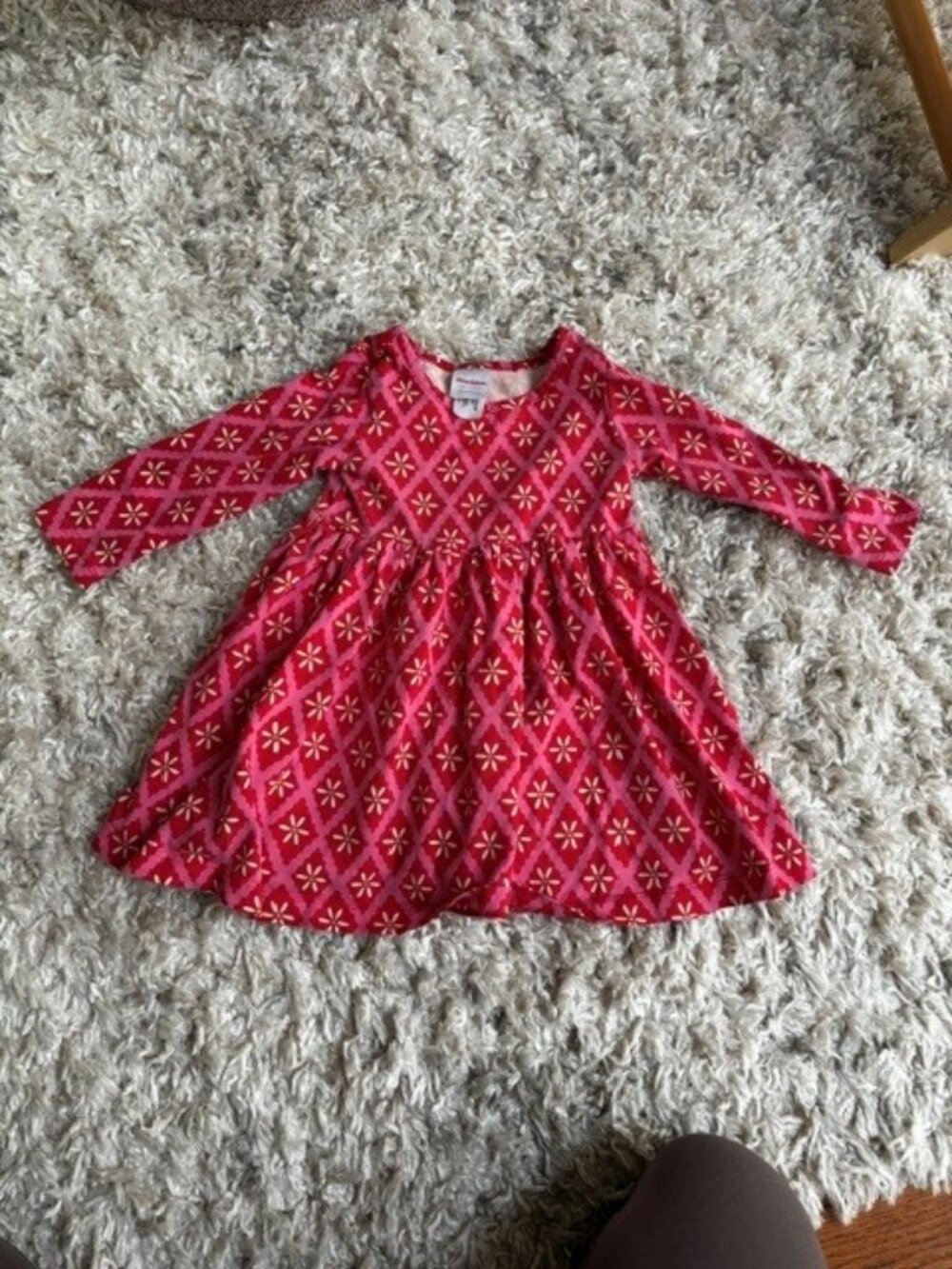 Hanna Andersson Pink Floral Long Sleeved Dress